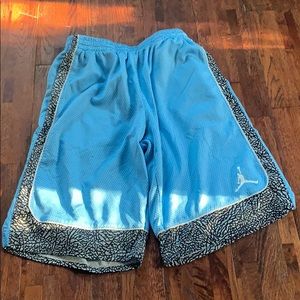 Blue Jordan basketball shorts